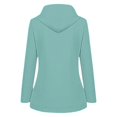 thumbnail image 3 of Dezsed Womens Rain Jacket with Hood Women Casaul Solid Jackets Outdoor Plus Size Drawstring Zipper Hooded Raincoat Windproof Coat Mint Green XXL, 3 of 5