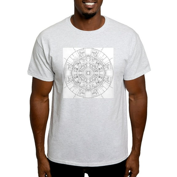 CafePress - Large Hadron Collider Lineart Light T Shirt - Men's Classic Graphic T-Shirt
