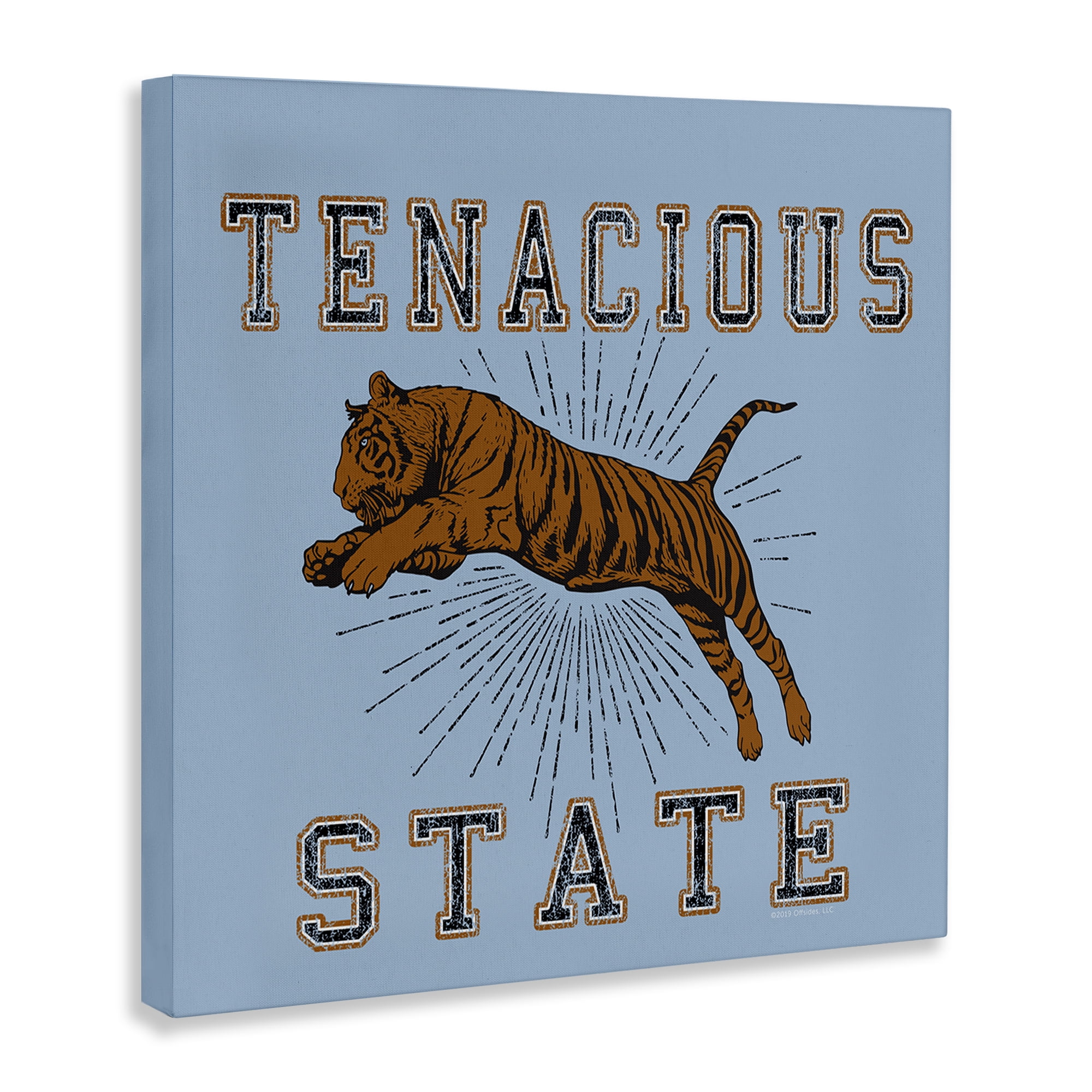 Stupell Industries Tenacious Tiger State Animals Painting Wrapped Canvas Art Print Wall Art, 30 x 30