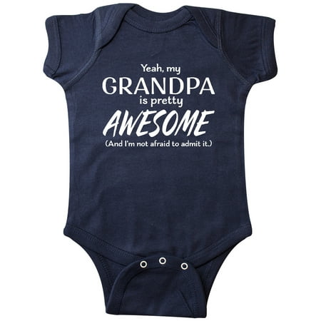 

Inktastic Yeah My Grandpa Is Pretty Awesome Gift Baby Boy or Baby Girl Bodysuit