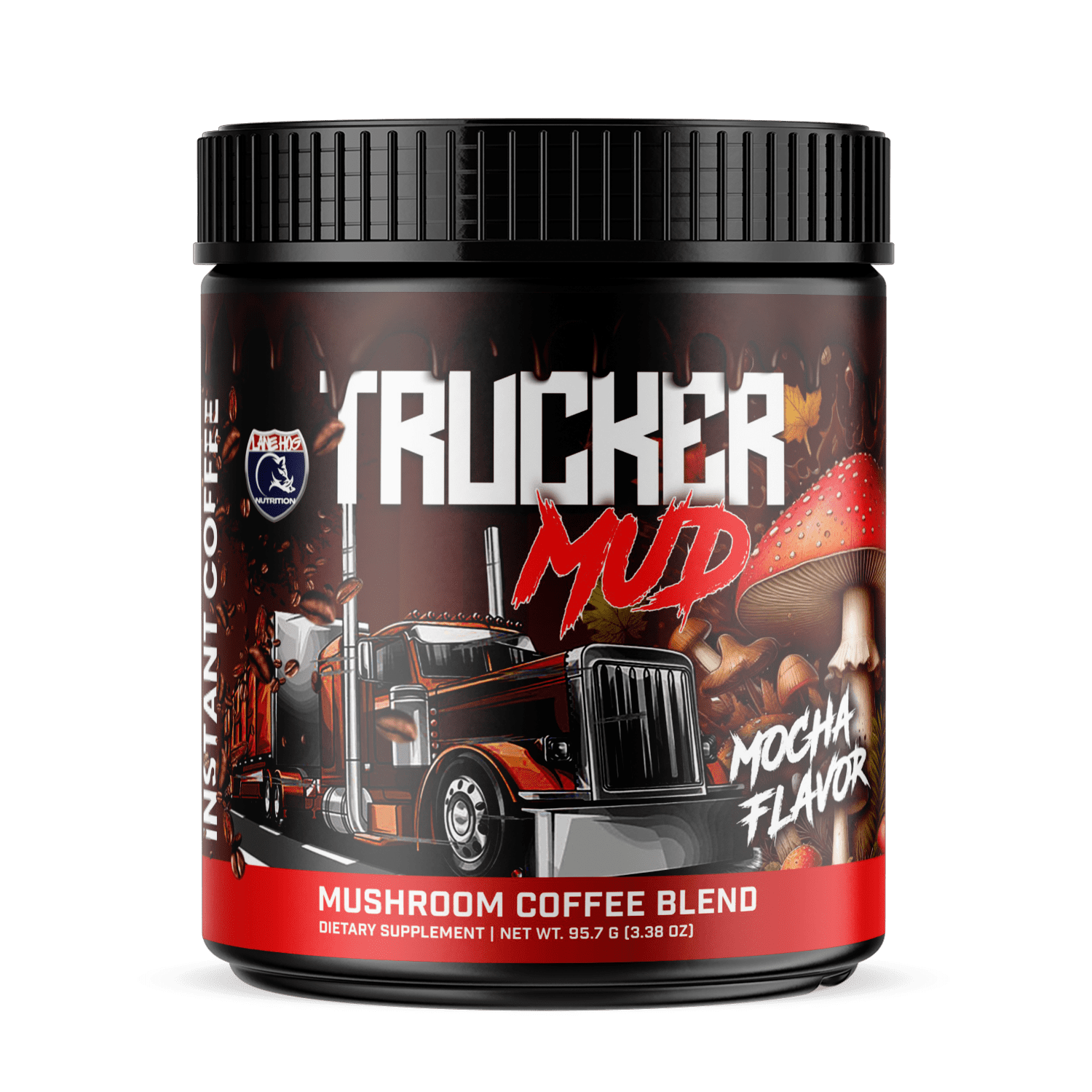 TRUCKER MUD MUSHROOM COFFEE BLEND - MOCHA FLAVOR