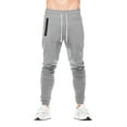 thumbnail image 2 of FEDTOSING Men's Gym Sweatpants Drawstring Gray Running Joggers Trackpants with Zipper Pockets, 2 of 6