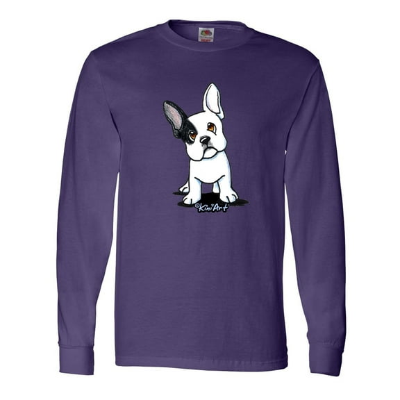 Inktastic B/W Frenchie (Darks) Long Sleeve T-Shirt