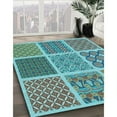 thumbnail image 2 of Ahgly Company Indoor Rectangle Patterned Turquoise Green Area Rugs, 2' x 3', 2 of 6