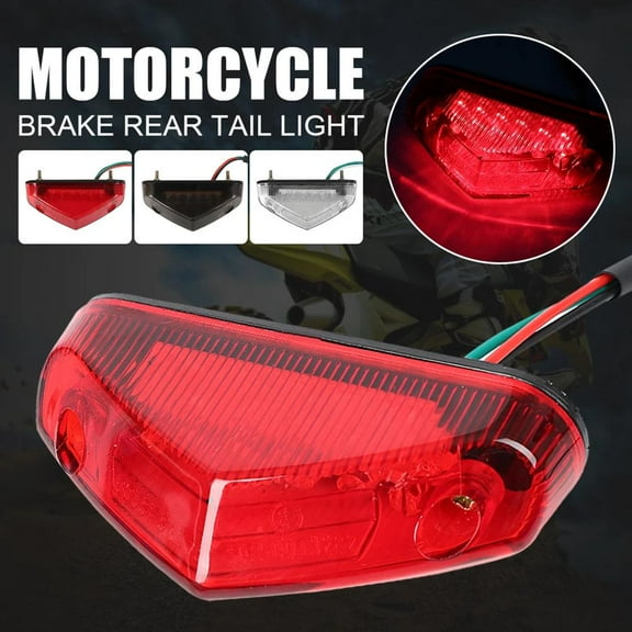 BQLQBQLQ 12V Motorcycle 12 LEDs Tail Light Bike Mini Rear Running Stop Lamp Brake❄