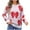 White, variant on Bixock Women Fall and Winter Top,Women Sweater,Women's Fashion Round Neck Long Sleeved Bow Print Pullover Knitted Sweater