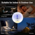 thumbnail image 5 of Lámpara antimosquitos eléctrica con luz nocturna, recargable por USB, para uso en interiores y exteriores, color gris., 5 of 5