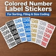 thumbnail image 6 of Number Stickers, 0-10 Number Stickers, Waterproof Self-Adhesive Digits for DIY Crafts, Planner, Scrapbooking, Birthday Party, Holiday, Mailbox, Home, Office & Car, Black and White, 6 of 9
