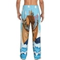 thumbnail image 3 of Daiia Men'S Animals On Noah'S Ark Pants,Bottoms Sleep Lounge,Pajama Pants,Pj Bottoms Drawstring And Pockets-Small, 3 of 9