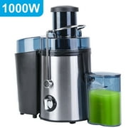 Juicer Machines, iNova 1000W Centrifugal Juicer Machines, 65mm Large Feed Chute, Easy to Clean Juice Maker, Electric Juicer for Fruits Vegetables, Dual Speed Setting and Non-Slip Feet, Silver