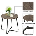thumbnail image 5 of VECELO Set of 2 Round Side End Table, Modern Storage Shelf Tray for Bedroom,Living Room,Outdoor, Brown, 5 of 7