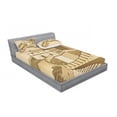 thumbnail image 3 of Ambesonne Landscape Fitted Sheet & Pillow Sham Set, Old Cultural Heritage, Twin, Cream, 3 of 3