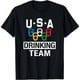 thumbnail image 1 of Playera de Mujer USA Drinking Team - Diseño Divertido de Cerveza y Fiesta, Estilo Misfits, T-Shirt Negra para Mujer, 1 of 7