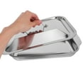 thumbnail image 4 of Miangastore Stainless Steel Baking Tray: Deep Rectangular Roasting Pan For Home Family Gatherings - High-Temperature Resistant Serving Tray, 4 of 8