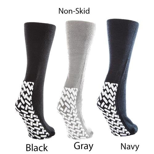 Noble Health Care Non Skid Hospital Slipper Socks, Size 10-13 (12 Pair's Men's)