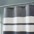 thumbnail image 4 of Warm Home Designs  White Waffle Shower Curtain with Navy Blue Stripes. W Navy 72, 4 of 5