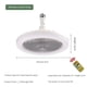 thumbnail image 1 of Luz de ventilador para dormitorio, lámpara de ventilador de techo silenciosa, luz blanca para dormitorio, luz de noche, ventilador de techo con guías de luz, 1 of 4