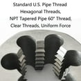 thumbnail image 5 of BE-TOOL NPT Pipe Threaded Carbon Steel Hex Die Trimmer for Industry, Size 1/2-14NP Silver, 5 of 8