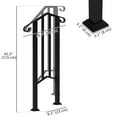 thumbnail image 3 of Outsunny 1-2 Step Handrails for Outdoor Steps, Deck Stair Railing, Black, 3 of 10