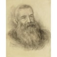 thumbnail image 2 of Pierre-Auguste Renoir 15x18 Black Ornate Wood Framed Double Matted Museum Art Print Titled - Portrait of Claude Monet (circa 1890), 2 of 5