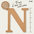 thumbnail image 3 of Plaid Unfinished Wood MDF 5" Letter for DIY Arts and Crafts, N, 3 of 8