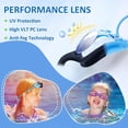 thumbnail image 3 of Kids Swim Goggles, 3 Pack With Adjust Bungee Strap, No Leaking Anti-Fog for Boys Girls Age 3-14, 3 of 6