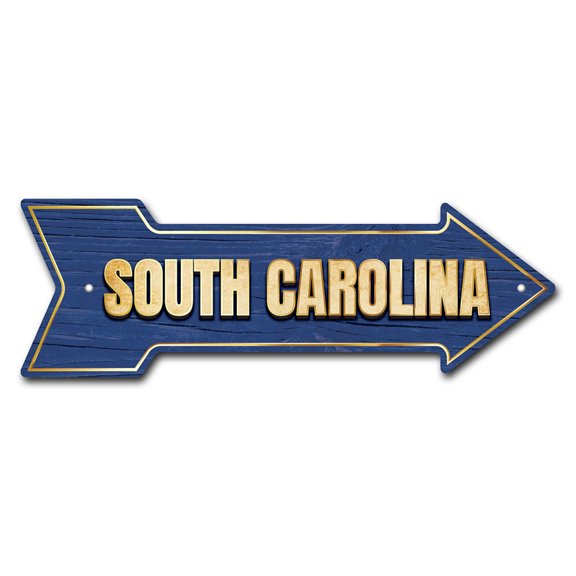 SignMission 6 x 18 in. Indoor & Outdoor Decor Direction Sticker Vinyl Wall Decals - South Carolina - 24 in.