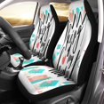 thumbnail image 2 of RYLABLUE Set of 2 Car Seat Covers Abstract Ink Modern Lettering Phase King My Heart Universal Auto Front Seats Protector Fits for Car,SUV Sedan,Truck, 2 of 5