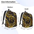 thumbnail image 2 of Vsdgher 2025 New Year Print Canvas Backpack Travel Rucksack Unisex Knapsack 15.7/17.7Inch Laptop Backpack for Work,College-Small, 2 of 5