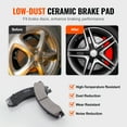thumbnail image 3 of VEVOR Front Brake Kit Compatible with 2011-2019 Chevy Silverado GMC Sierra 2500 3500 HD, Drilled and Slotted Brake Rotors Ceramic Brake Pads Replacement Kit, 14" Front Rotors, 3 of 9