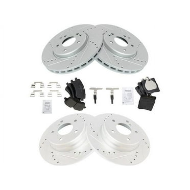 Front and Rear Brake Pad and Rotor Kit - Compatible with 2006 - 2009 Mercedes-Benz CLK350 2007 2008