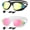 Aqua & White Pink, variant on Swimming Goggles 2 Pack, Professional Anti Fog No Leaking UV Protection Swim Goggles for Women Men Adult Youth