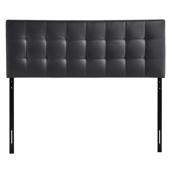 Lily Queen Upholstered Vinyl Headboard - Black
