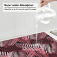 thumbnail image 5 of YFYANG Absorbent Dish Drying Mat for Kitchen, Reusable Pink Leaves Texture Microfiber Dish Mat, 16 x 18 inch, 5 of 9