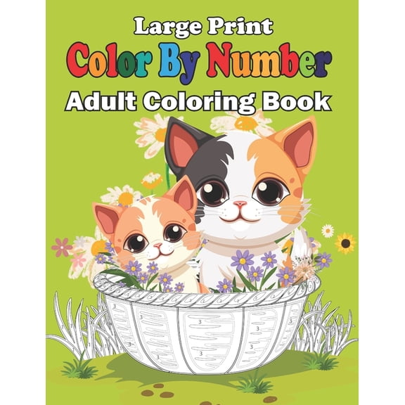 Color by Number Dreamy Designs Large Print Color By Number Adult Coloring Book: Large Print Color By Number Butterflies, Birds, Sea life, Flowers and m, Book 9999, (Paperback)