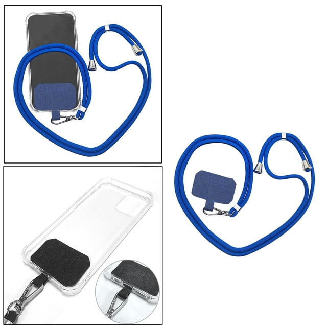 Cordón ajustable perfecl para teléfono inteligente correa para el cuello Azul
