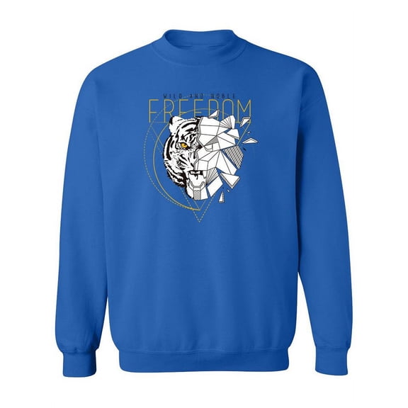 Polygonal Tiger Face Sweatshirt Women -Image by Shutterstock, Female Large