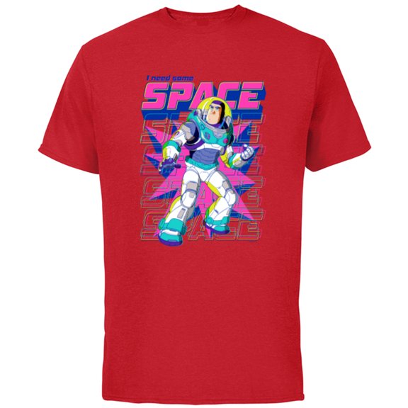 Disney PIXAR Lightyear I Need Some Space - Short Sleeve Cotton T-Shirt for Adults - Customized-Red