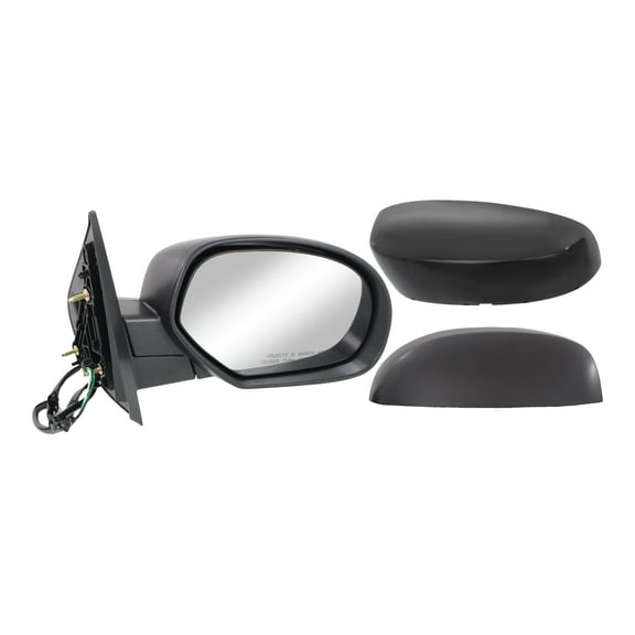 MIRROR Compatible For 2007-2014 Chevrolet Tahoe 2007-2013 GMC Sierra 1500 Right Passenger Heated Power Glass With 1 Paintable and Textured Black Cap