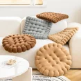 thumbnail image 2 of Cojín cuadrado de galleta de lana de leche para asiento de suelo, cojín trasero, cojín corto de terciopelo para sala de estar, sofá, decoración del hogar, 2 of 5