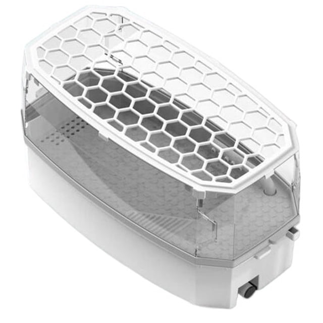 Turtle feeding tank with sun drying table and cover for household use