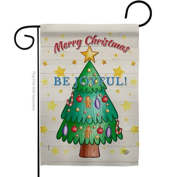 Ornament Collection G192296-BO 13 x 18.5 in. Be Joyful Garden Flag with Winter Christmas Double-Sided Decorative Vertical Flags House Decoration Banner Yard Gift