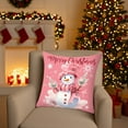 thumbnail image 4 of YIKA Christmas Tree Snowflake Reindeer Pillowcase 45x45cm Christmas Pillow Cover With Peach Fleece Printed Living Room Sofa Decoration Pillowcase Cushion B, 4 of 6