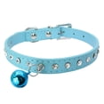 thumbnail image 5 of Yesbay Adjustable Pet Dog Crystal Rhinestone Bell Collar Soft Faux Leather Neck Strap, 5 of 8