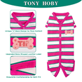 thumbnail image 3 of TONY HOBY Male Dog Pajamas, Dog Pajamas Jumpsuit, Colorful Dog Shirt for Small Medium Dog (Rose Red&White, Boy, M), 3 of 7