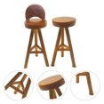 thumbnail image 4 of 2pcs 1:12 Mini House Decorations Living Room High Chair Model Wood Color, 4 of 8