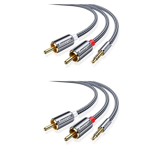 Cable de Audio RCA Bearachild Jack 3,5 a 2 RCA 1m 2piezas