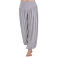 thumbnail image 2 of FUTATA Women's Pilates Yoga Pants Hippie Harem Palazzo Pants High Waist Wide Leg Baggy Loose Casual Beach Pants Comfort Dance Trousers, 2 of 6