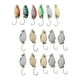 thumbnail image 1 of 16 piezas señuelos de de pesca cebos duros de metal cebos de lentejuelas de superficie con ganchos Macarena Señuelos de cuchara de pesca, 1 of 8