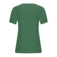 thumbnail image 5 of Dagegui Womens Plus Size T-Shirts V Neck Notch Petal Sleeve Shirts Solid Casual Tunic Blouse Summer Loose Fit Tops Green XL-5XL, 5 of 5
